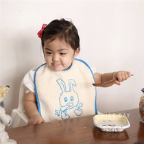 Korean ins baby bib children absorbent face towel infant saliva towel waterproof anti-dirty bib