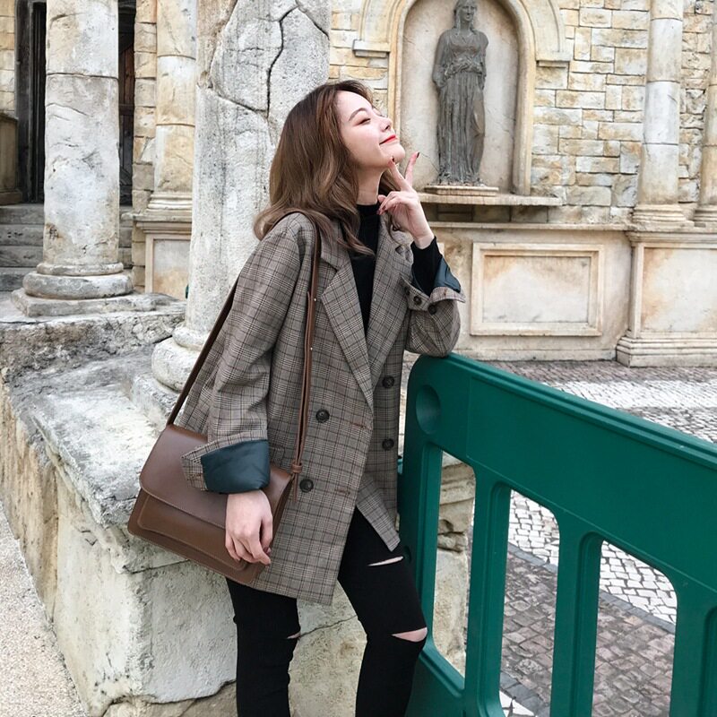 South Korea Gate suit coat woman 2022 Spring and Autumn new chic Han edition temperament relaxed retro - professional suit