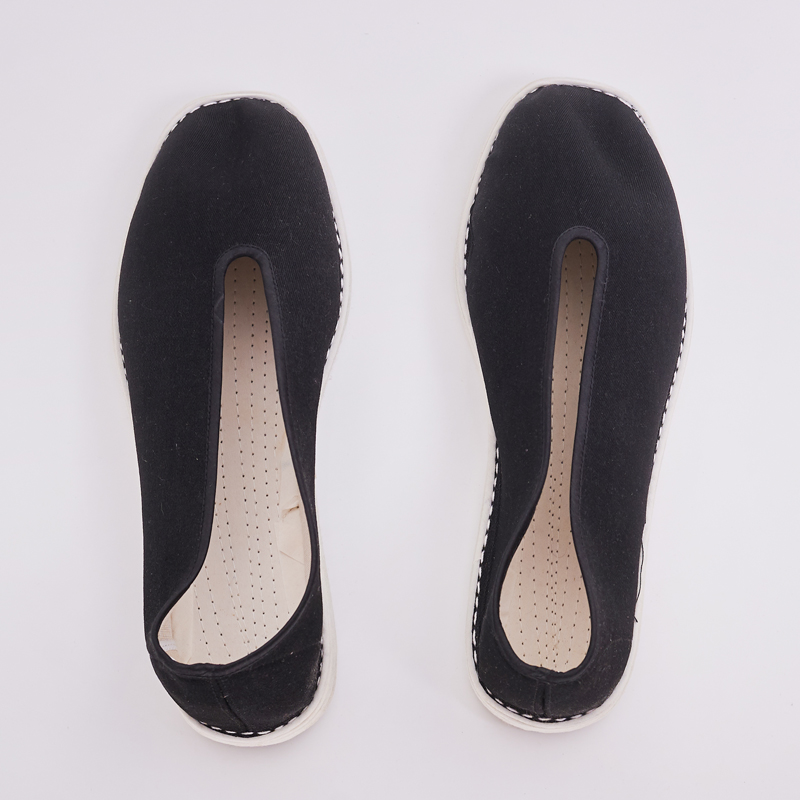 Huai Gu Han clothes wear a pair of male and black round-head cloth shoes