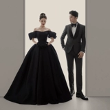 Модный ретро реквизит для фотографии для влюбленных, свадебное платье, открытые плечи