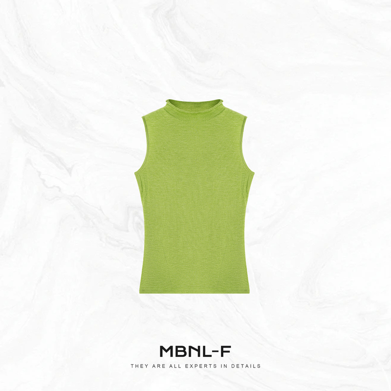 Mbnl-F Qin Lei Women's Clothing "Sujing Vest" 60-Count Mercerized Wool Basic Vest Xm-Xbx6268