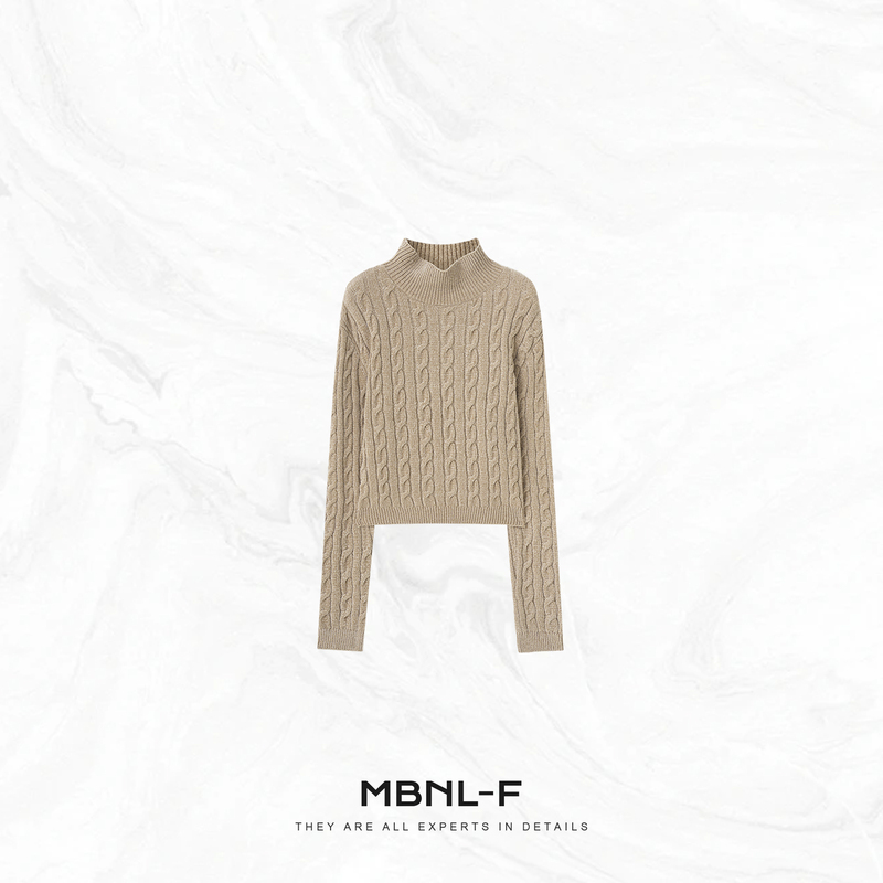 Clearance Sale “Black Chocolate Cookie” 7-Gauge Custom-Knit Classic Cable Knit Series Turtleneck Sweater Xm-Xmy8101 Clearance Sale “Black Chocolate Cookie” 7-Gauge Custom-Knit Classic Cable Knit Series Turtleneck Sweater Xm-Xmy8101