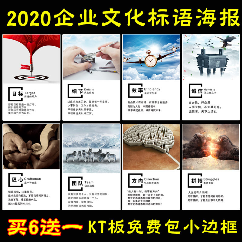 Corporate Office Decoration Painting Inspirational Quotations Enterprises Culture Conference Room Posters Custom KT Board Foam Board Hanging Paintings