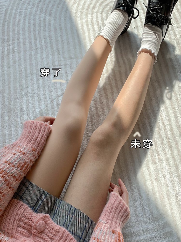 A sticky rice dog Gauge a lengthened ultra-realistic light leg deity Naked Sensation Supernatural Silk Socks Meat with Bottom Socks-Taobao