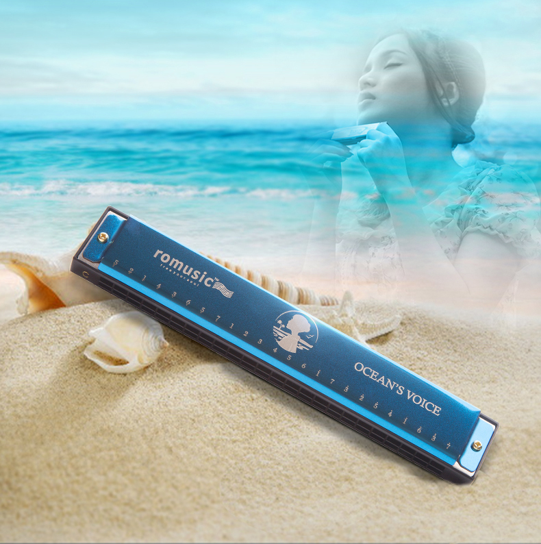 Harmonica người mới bắt đầu 24 lỗ đa âm c nam cao tuổi trẻ em sinh viên chuyên nghiệp chơi nhạc cụ giai điệu piano - Nhạc cụ phương Tây guitar điện yamaha