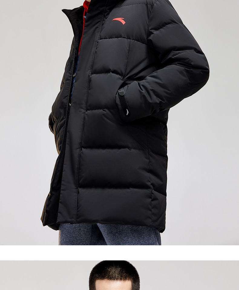 Anta down jacket nam và nữ mẫu đôi trong phần dài 2018 áo khoác trùm đầu mùa đông dày ấm 95847971 áo phao mũ lông