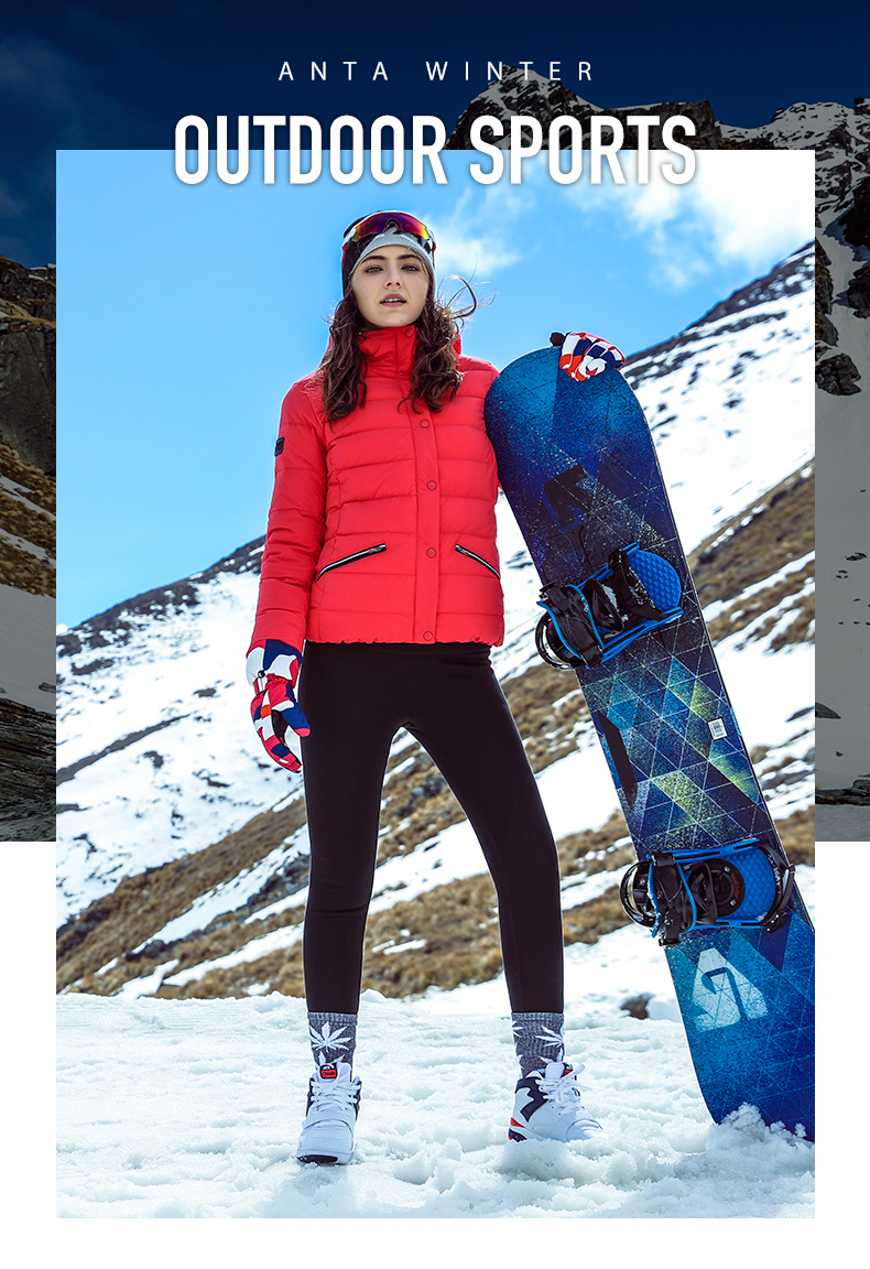 Anta down jacket nữ 2018 phần mùa đông dày ấm áp trùm đầu xuống áo khoác chống gió dày 16747942 áo phao thân dài nữ đẹp