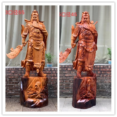 Flowers Pear Wood Yew Wood Yew Financial God Guan Public Swing Piece Cliff Bergen Sculpture Guanyin Black Sandalwood Carvings Craft Gift Pendulum Decoration Gift Giving Gift