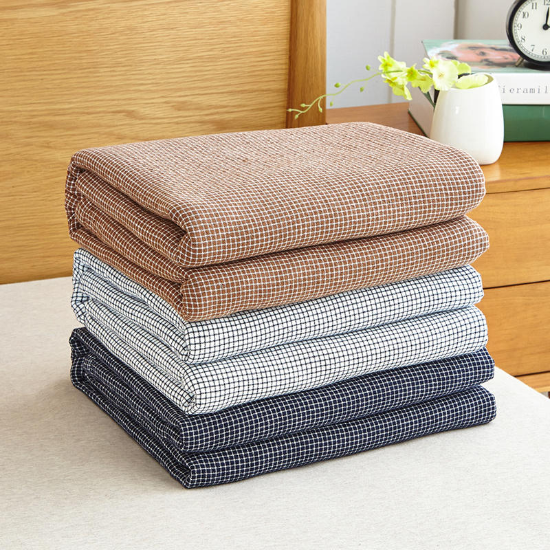 Summer cotton air-conditioning blanket towel quilt single double nap blanket cotton towel blanket sofa cover blanket office blanket