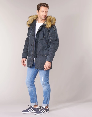 Superdry /Чрезвычайно сухой мужской хлопчатовод с капюшоном с капюшоном M50007DR-JBK