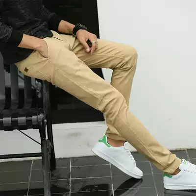 2020 spring and autumn new casual pants men's slim-fit cigarette tube pants student stretch pants Korean style trend pants men