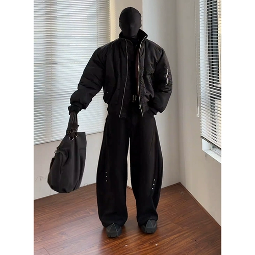 Штаны, повседневные брюки, в американском стиле, свободный крой