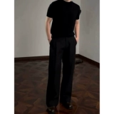 Абрикосовые летние легкие и тонкие шелковые штаны для отдыха, свободный крой