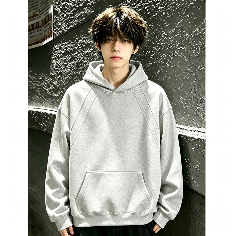 Cleanfit Heavyweight Hooded Sweatshirt for Men, Autumn Deconstructed American-Style Long-Sleeve Top, Loose Casual Hoodie Jacket Cleanfit Heavyweight Hooded Sweatshirt for Men, Autumn Deconstructed American-Style Long-Sleeve Top, Loose Casual Hoodie Jacket