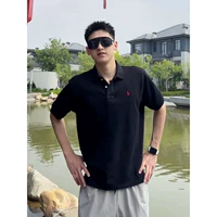 ПОЛО черное с красной этикеткой [короткие рукава]