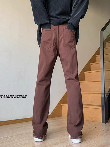 Демисезонные джинсы, атмосферные штаны, мегафон, США, осенние, облегающий крой