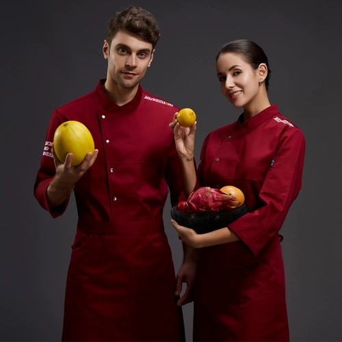 Шеф-повар отеля обратно кухня шеф-повар рабочая одежда мужская кухонная одежда с длинными рукавами.