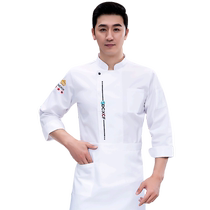 Hotel chef work clothes commercial autumn and winter long-sleeved waterproof hotel kitchen large size suit catering work clothes customization