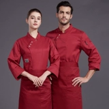 Шеф-повар отеля для мужчин с длинным рукавом осенью и зимняя одежда сгущенная чистая белая кухня