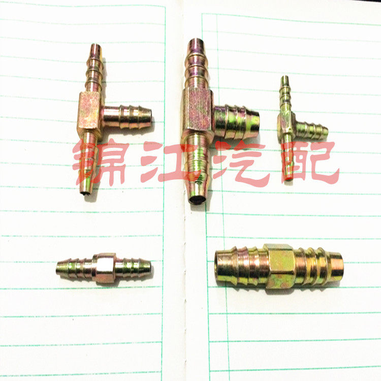 Tubing screwed pipe nylon tracheoia large pipe plug connector iron pagoda I tin word intubation straight through tee butt 