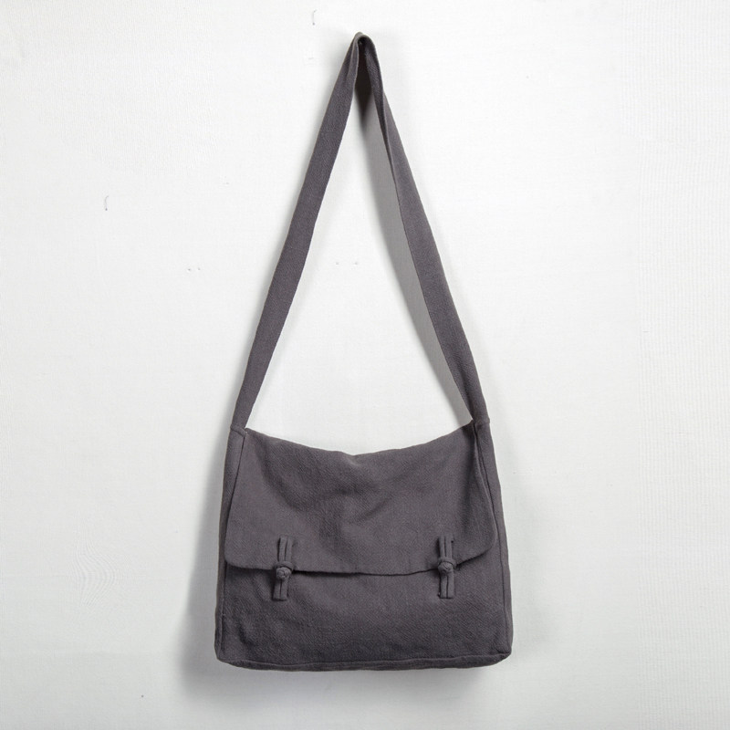 Hanfu lucky bag men's bag shoulder bag messenger bag literary Chinese style cloth bag cotton linen bag Chinese plate buckle leisure bag