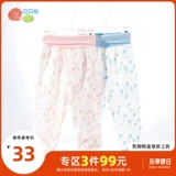 Детское термобелье подходит для мужчин и женщин для девочек, хлопковый мультяшный бандаж пупочный, осенние удерживающие тепло штаны для отдыха, высокая талия