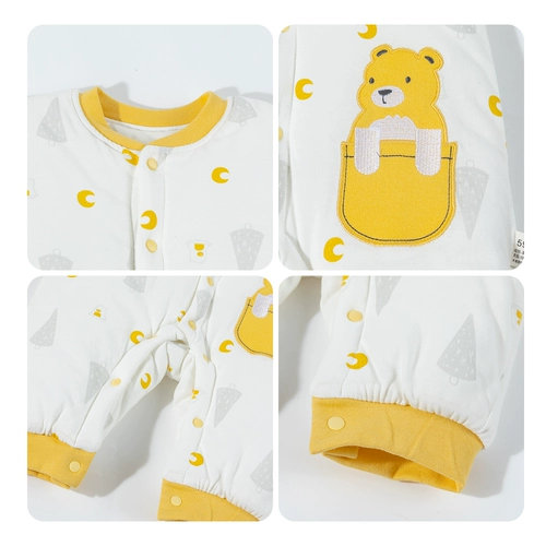 Детское удерживающее тепло осеннее стеганое демисезонное боди для раннего возраста, осенний сезон, увеличенная толщина