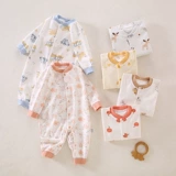 Осенний детский хлопковый комбинезон для новорожденных, боди