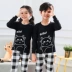 Beibeiyi Bộ Đồ Ngủ Bé Trai Và Bé Gái Bộ Cotton Nguyên Chất Trẻ Em Bộ Đồ Lót Cotton Xuân Thu Trẻ Em Hộ Gia Đình Quần Áo Phù hợp với trẻ em