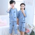 quần áo trẻ em Beibeiyi Bộ Đồ Ngủ Bé Trai Và Bé Gái Bộ Cotton Nguyên Chất Trẻ Em Bộ Đồ Lót Cotton Xuân Thu Trẻ Em Hộ Gia Đình Quần Áo áo trẻ em Phù hợp với trẻ em