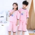 quần áo trẻ em Beibeiyi Bộ Đồ Ngủ Bé Trai Và Bé Gái Bộ Cotton Nguyên Chất Trẻ Em Bộ Đồ Lót Cotton Xuân Thu Trẻ Em Hộ Gia Đình Quần Áo áo trẻ em Phù hợp với trẻ em