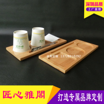 High-end Hotel Guesthouse Business Woody Creative Fashion Conference Double Hole Three-hole Cup Tocup Cusion