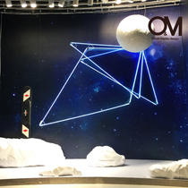 OM original store beauty Chen layout led starry sky theme chandelier Clothing store window soft decoration display props