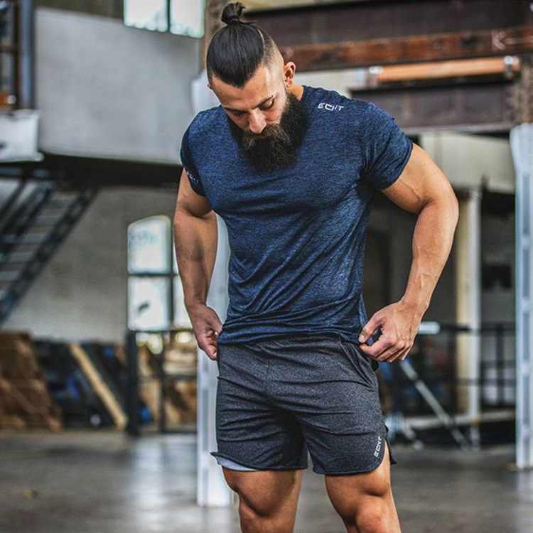 Cơ bắp anh em mới tập thể dục thể thao quần short nam chạy bộ quần áo co giãn thoáng khí quần thường - Quần thể thao quần thể thao nam đẹp