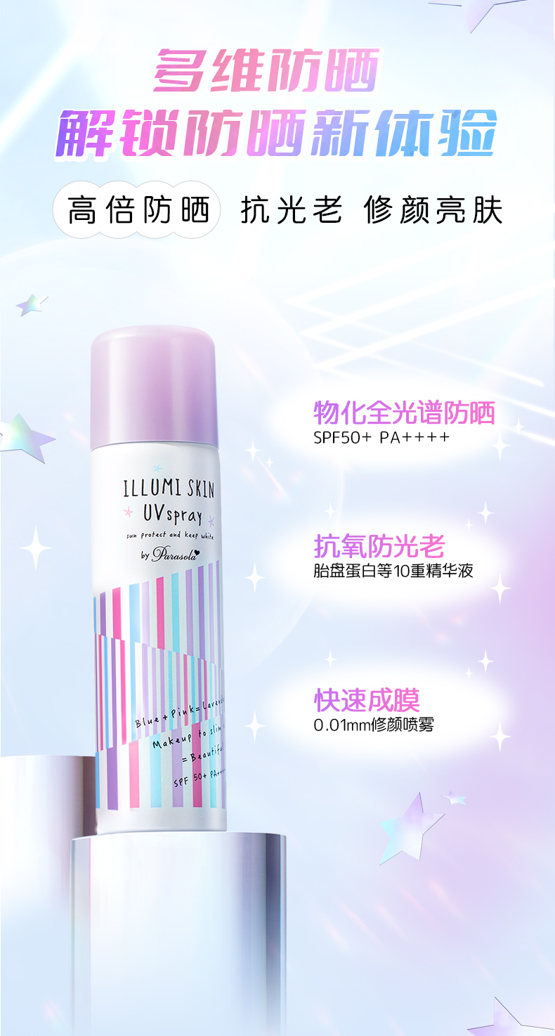 日本进口 naris 高倍防晒喷雾 125ml*2瓶 SPF50+ 图3