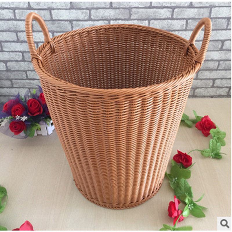 Imitation rattan dirty clothes basket dirty clothes basket storage box large household towel clothes storage basket children's toy storage box