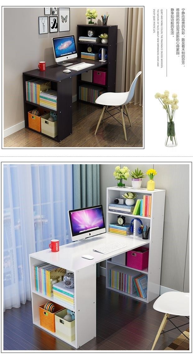 Tủ sách kết hợp tủ quần áo bàn Ghế tỉnh nhà kệ sách viết bàn có khóa đặt phòng ngủ học sinh trung học - Bàn bàn học gỗ