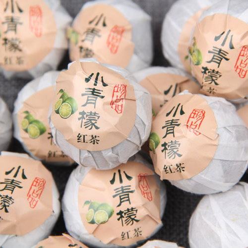 Xinhui citrus tea Lemon Dianhong tea Dianhong loose tea Lemon peel sour mellow and sweet 500g small green lemon black tea
