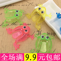 Children Nostalgic Toys Mini Bounce Frog Plastic Puzzle Building Blocks Table Game Jumping Frog Kindergarten Toys