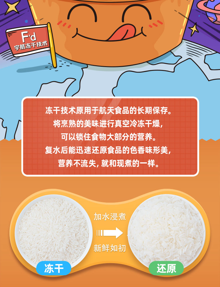 优选大米、真空冻干：125g 海福盛 FD冻干自热米饭 台式卤肉/菌菇肥牛 券后11.9元包邮 买手党-买手聚集的地方