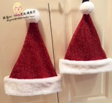 Рождественская красная бархатная шапка для детей и взрослых, увеличенная толщина, семейный стиль