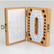 Lemu wooden baby souvenir gift tooth collection box Childrens fetal hair baby tooth box Tooth house storage box