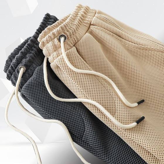 5分短裤男外穿夏季华夫格薄款短裤夏季男运动五分裤子男休闲裤男