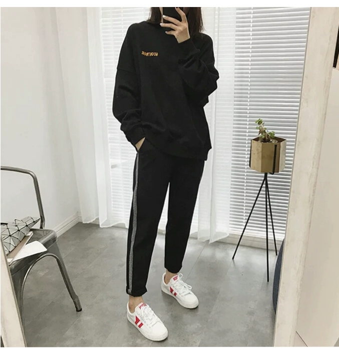 Quần dành cho bà bầu mùa xuân và mùa thu, quần âu rộng rãi, quần ngắn mùa hè, hợp thời trang cho bà mẹ, quần chín điểm có thể điều chỉnh mùa thu - Phụ nữ mang thai quần / quần bụng