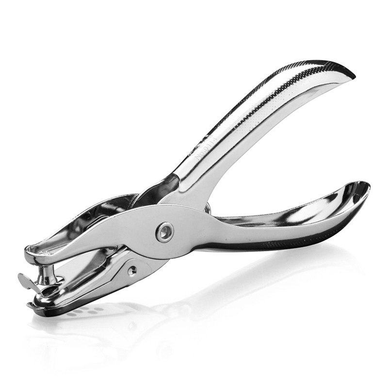 Hand-holding single-hole round hole punching pliers Kindergarten students handmade DIY paper stationery binding to hole punches