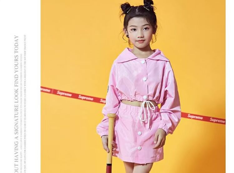 Cô gái nhảy jazz trang phục mùa thu mới khiêu vũ quần áo váy trẻ em hip hop đường phố thiết lập thủy triều trang phục mát mẻ thời trang bé trai