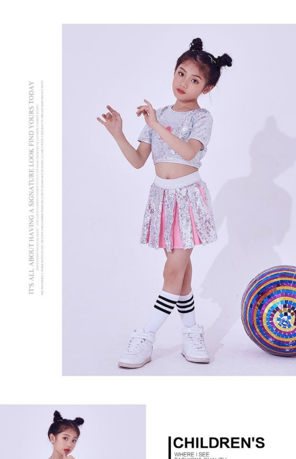 Trang phục trẻ em mới quần áo khiêu vũ sequin phù hợp với bé gái biểu diễn nhảy jazz quần áo mẫu giáo trang phục cổ vũ thời trang cho bé gái