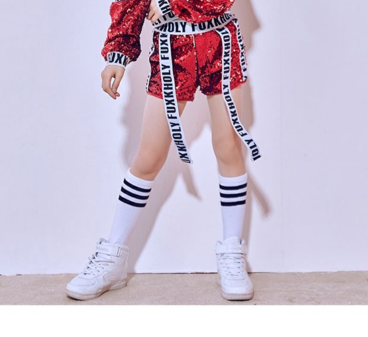 Trang phục khiêu vũ jazz trẻ em mới hip-hop sequin biểu diễn điệu nhảy đường phố Quần áo nữ jazz hiện đại trang phục khiêu vũ phù hợp đồng phục cảnh sát trẻ em