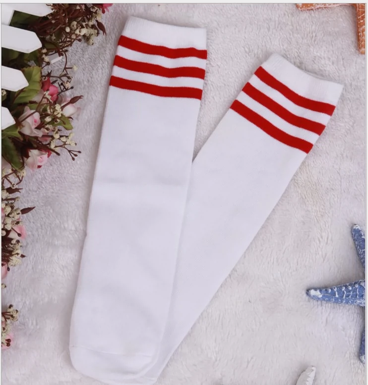 Trẻ em của Jazz Vớ Vớ Vớ Vớ Bóng Đá Cotton Đen Trắng Strip Bông Over Knee Socks Vớ Dài Vớ Đường Phố Vớ bao tay bao chân sơ sinh