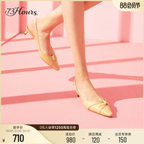 73 Hours womens shoes Mellow summer tip bow sweet bauhead behind empty cat and sandals